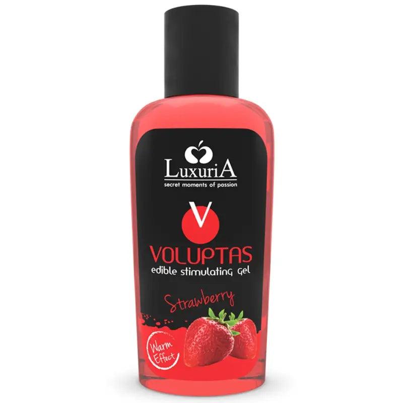 INTIMATELINE LUXURIA - VOLUPTAS GEL MASAJE COMESTIBLE EFECTO CALOR - FRESA 100 ML - Optelum