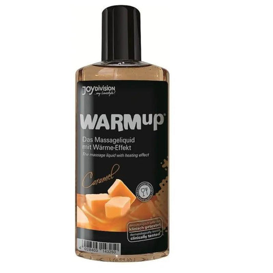 JOYDIVISION WARMUP - ACEITE DE MASAJE EFECTO CALOR CARAMELO 150ML - Optelum
