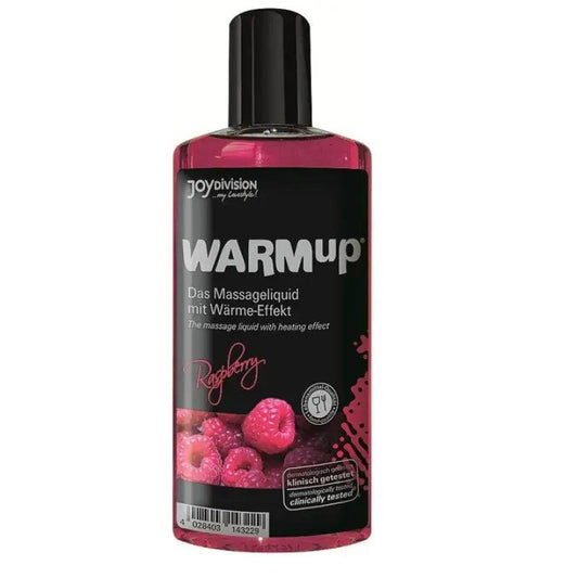 JOYDIVISION WARMUP - ACEITE DE MASAJE EFECTO CALOR FRAMBUESA 150ML - Optelum