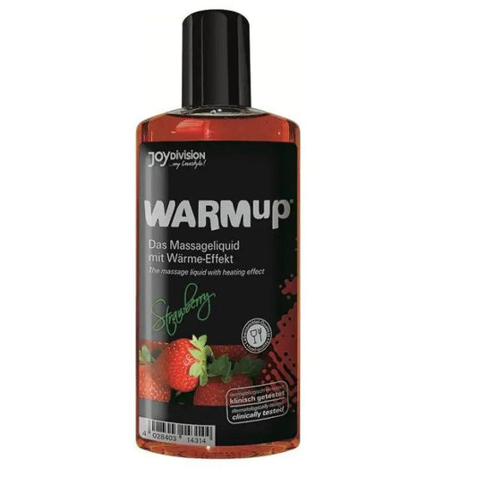 JOYDIVISION WARMUP - ACEITE DE MASAJE EFECTO CALOR FRESA 150ML - Optelum