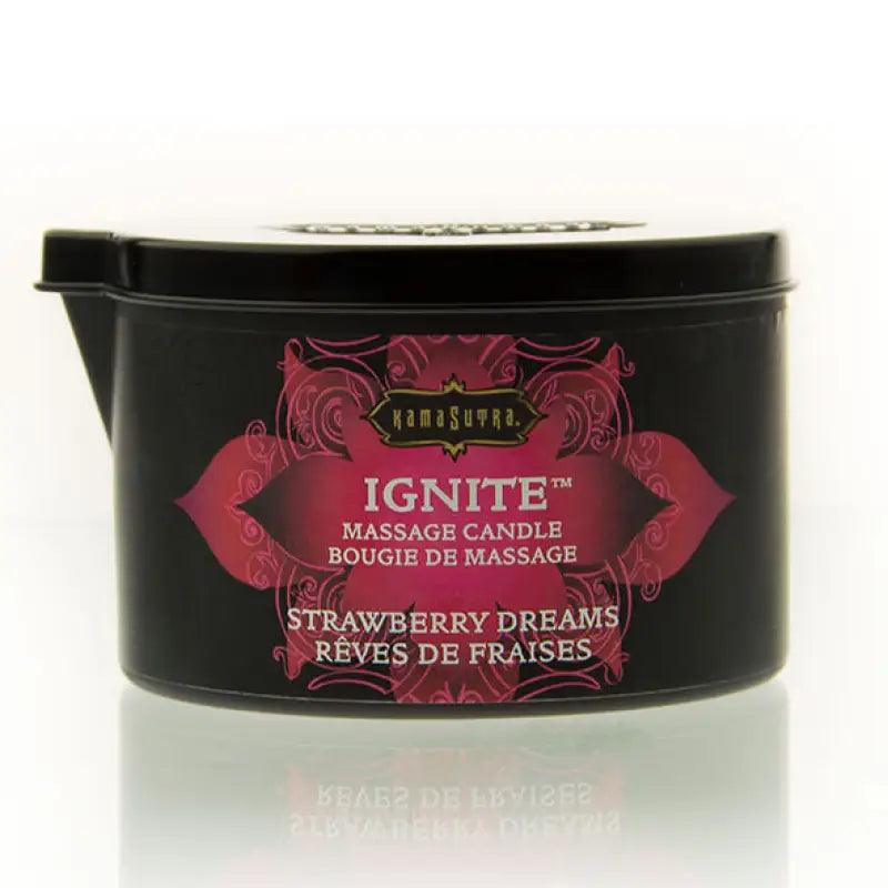 KAMASUTRA - VELA DE MASAJE SUEÑOS DE FRESA 170 GR - Optelum