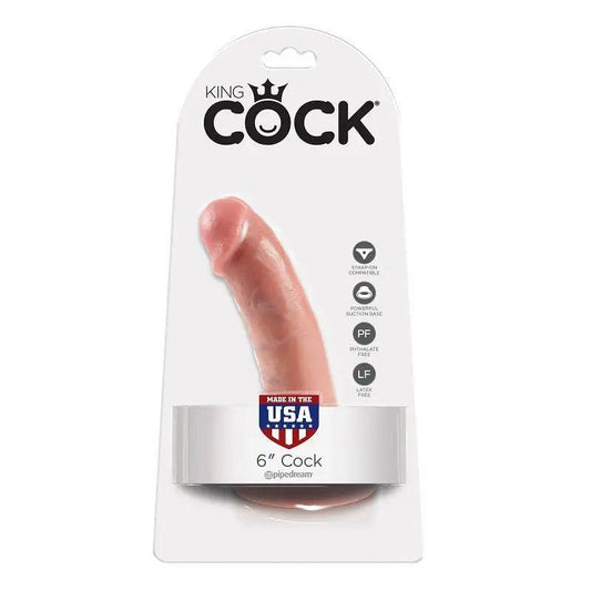 KING COCK - 6 PENE NATURAL 15.2 CM - Optelum