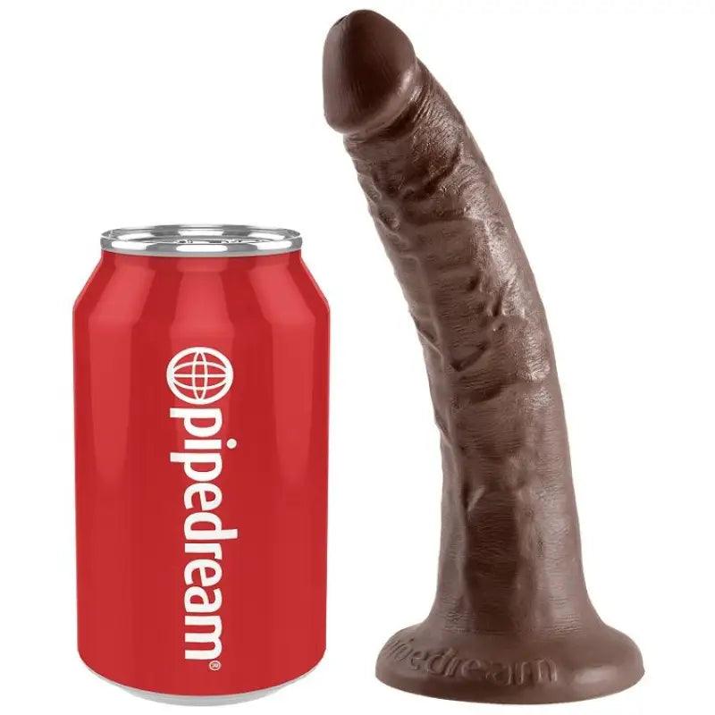 KING COCK - 7 PENE COLOR CHOCOLATE 17.8 CM - Optelum