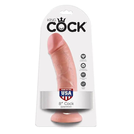 KING COCK - 8 PENE NATURAL 20.3 CM - Optelum
