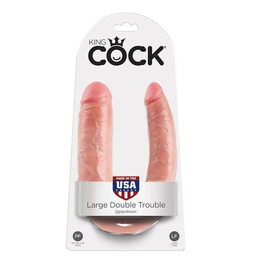 KING COCK - DILDO DOBLE PENETRACIÓN 17.8 CM NATURAL - Optelum