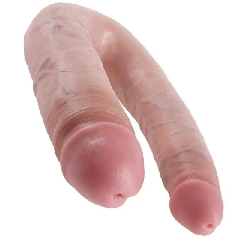 KING COCK - DILDO DOBLE PENETRACIÓN 17.8 CM NATURAL - Optelum