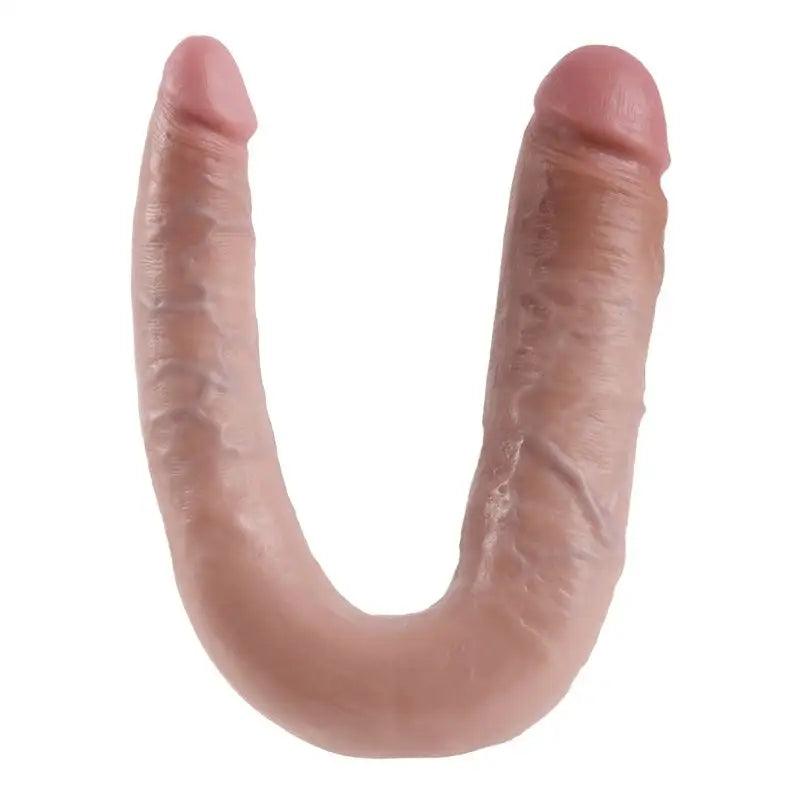 KING COCK - DILDO DOBLE PENETRACIÓN 17.8 CM NATURAL - Optelum