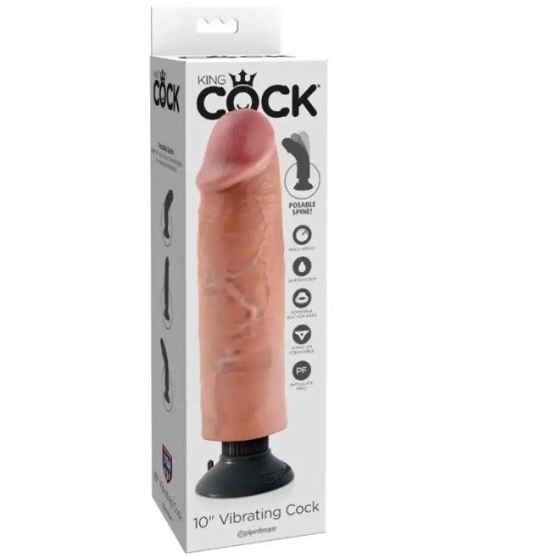 KING COCK - DILDO VIBRADOR 25.5 CM NATURAL - Optelum