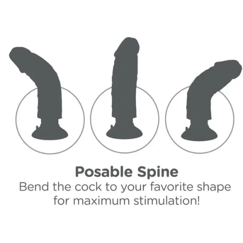 KING COCK - DILDO VIBRADOR CON TESTICULOS 23 CM NEGRO - Optelum