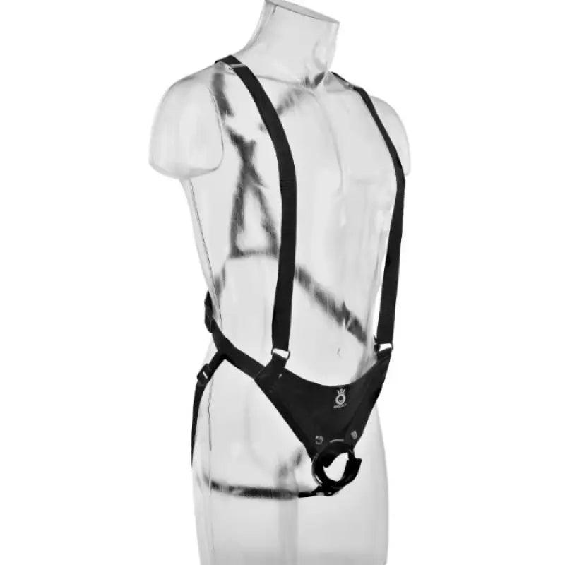 KING COCK - STRAP-ON CON DILDO HUECO 25.5 CM Y TIRANTES COLOR CARNE - Optelum