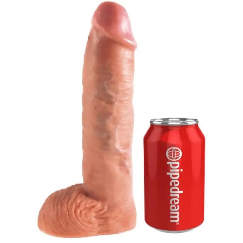 KING COCK - STRAP-ON CON DILDO HUECO 25.5 CM Y TIRANTES COLOR CARNE - Optelum