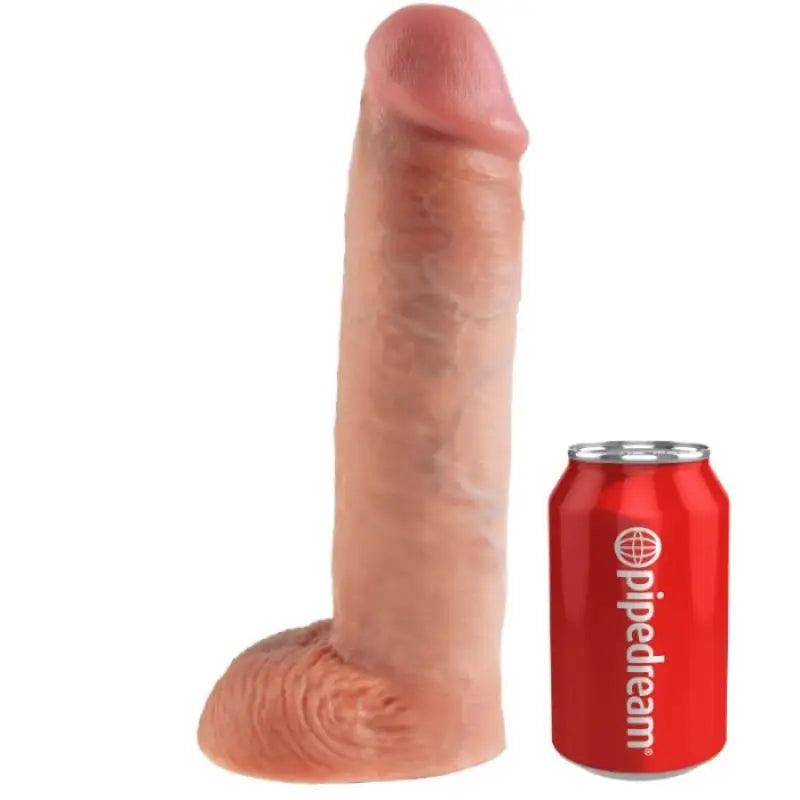 KING COCK - STRAP-ON CON DILDO HUECO 28 CM Y TIRANTES COLOR CARNE - Optelum