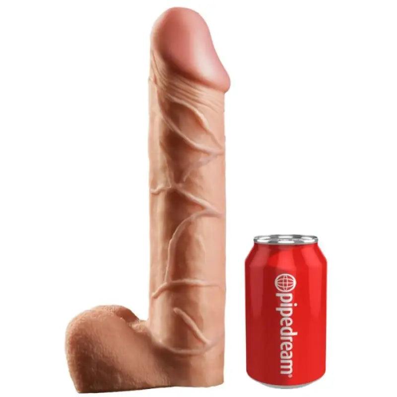 KING COCK - STRAP-ON CON DILDO HUECO 30.5 CM Y TIRANTES COLOR CARNE - Optelum