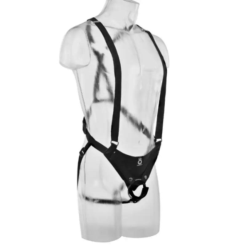 KING COCK - STRAP-ON CON DILDO HUECO 30.5 CM Y TIRANTES COLOR CARNE - Optelum