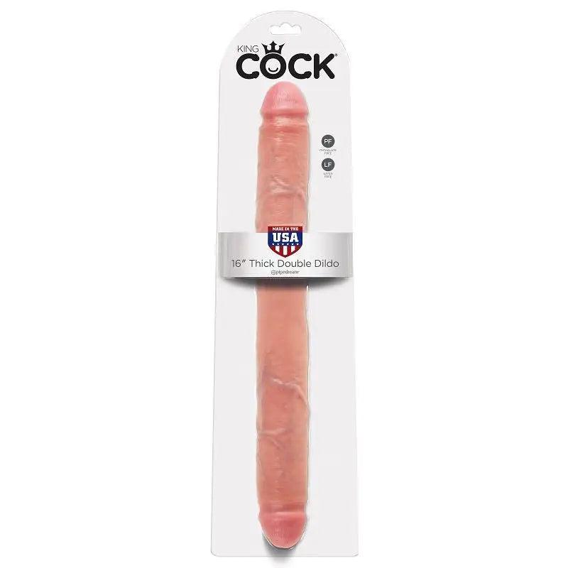 KING COCK - THICK DILDO DOBLE PENETRACIÓN 40.6 CM - Optelum