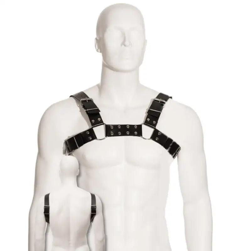LEATHER BODY - BLACK BULL DOG HARNESS - Optelum