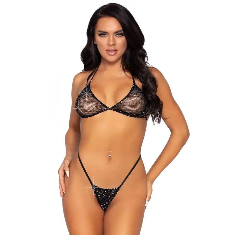 LEG AVENUE - SET EN CUERPO DE RED TOP Y TANGA TALLA UNICA - Optelum