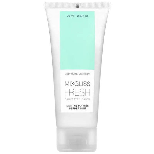 MIXGLISS - LUBRICANTE BASE AGUA EFECTO FRIO SABOR A MENTA 70 ML - Optelum