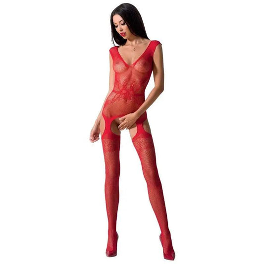 PASSION - WOMAN BS062 BODYSTOCKING ROJO TALLA UNICA - Optelum