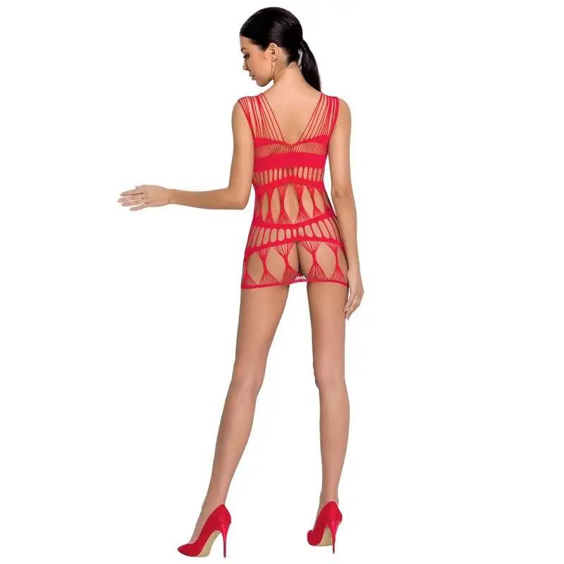 PASSION - WOMAN BS089 BODYSTOCKING ROJO TALLA UNICA - Optelum