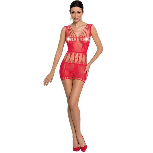 PASSION - WOMAN BS090 BODYSTOCKING ROJO TALLA UNICA - Optelum