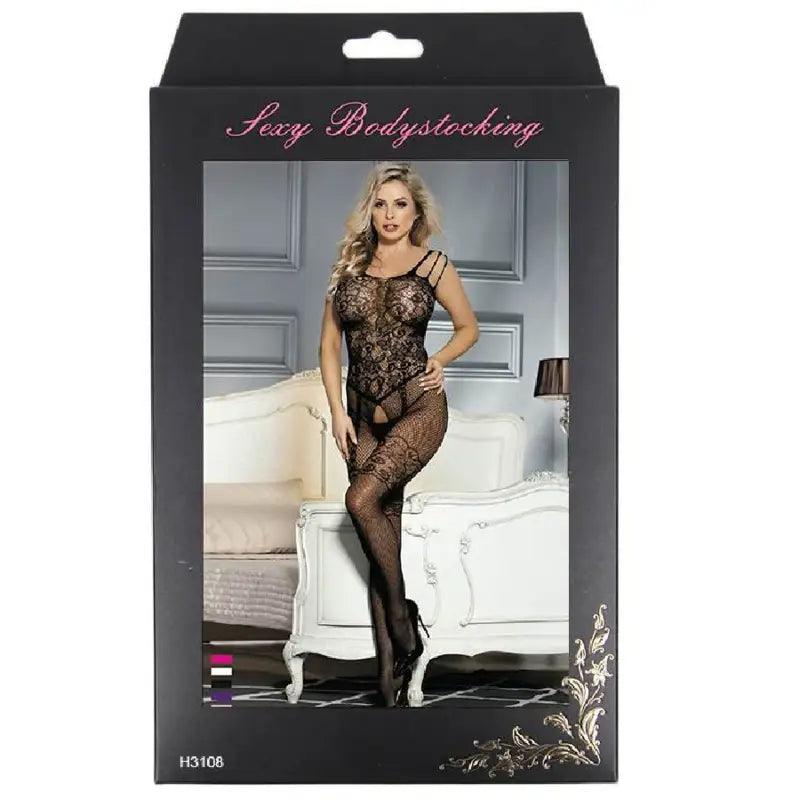 QUEEN LINGERIE - BODYSTOCKING CON ABERTURA FLORES S/L - Optelum