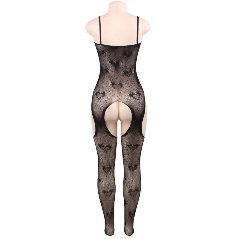 QUEEN LINGERIE - BODYSTOCKING CON CORAZONES S/L - Optelum
