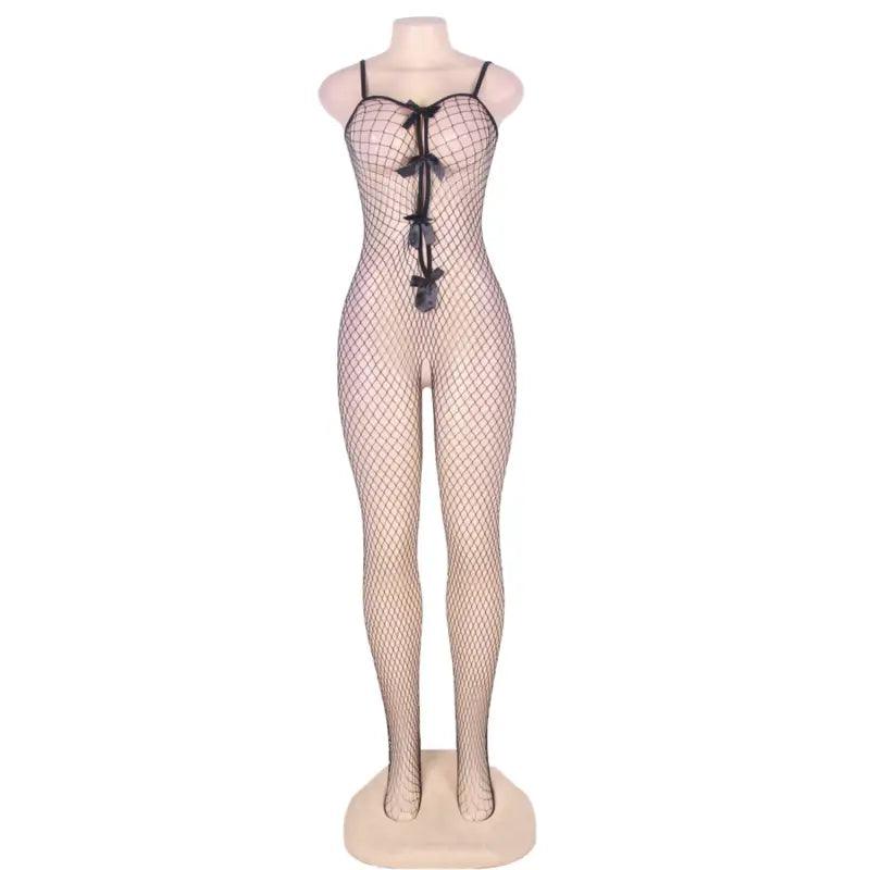 QUEEN LINGERIE - BODYSTOCKING CON LAZOS EN ESCOTE S/L - Optelum