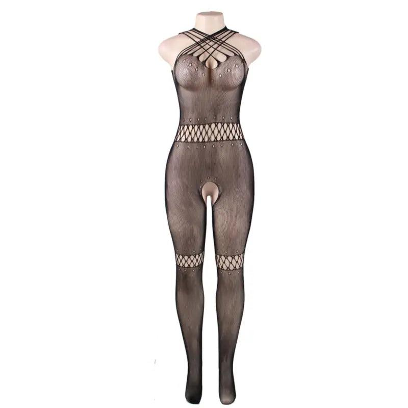 QUEEN LINGERIE - BODYSTOCKING CUELLO DE TIRANTAS S/L - Optelum