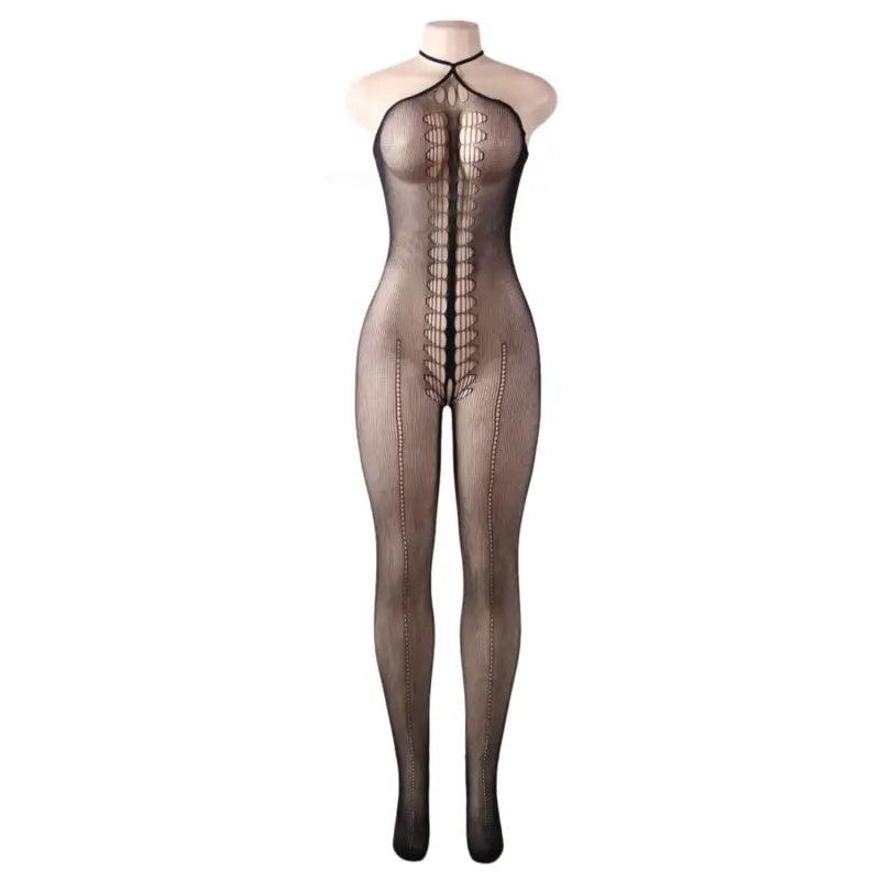 QUEEN LINGERIE - BODYSTOCKING CUELLO HALTER S/L - Optelum