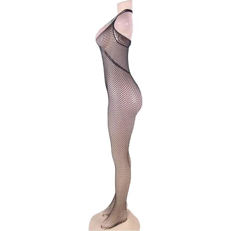QUEEN LINGERIE - BODYSTOCKING CUELLO HALTER Y ESPALDA ABIERTA S/L - Optelum