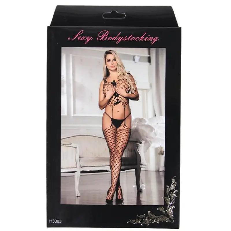QUEEN LINGERIE - BODYSTOCKING EN RED CON LAZOS S/L - Optelum