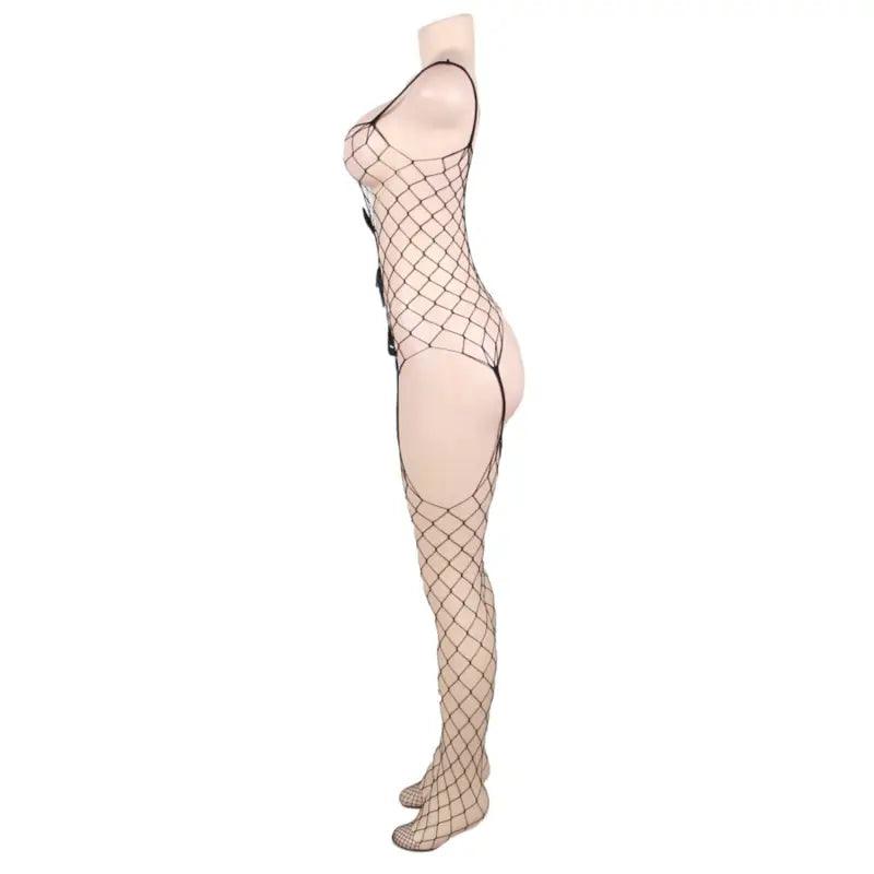 QUEEN LINGERIE - BODYSTOCKING EN RED CON LAZOS S/L - Optelum