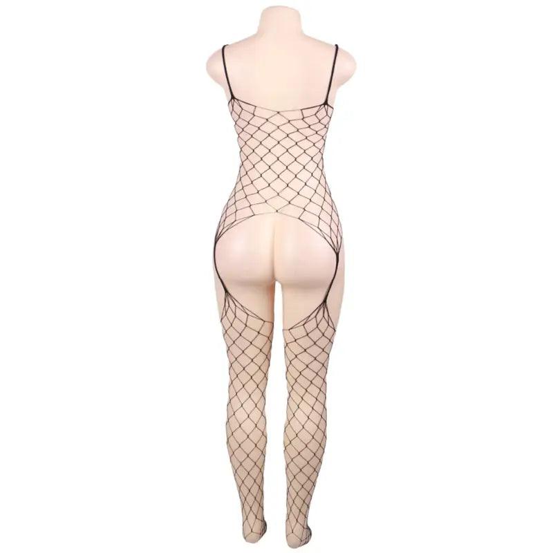 QUEEN LINGERIE - BODYSTOCKING EN RED CON LAZOS S/L - Optelum