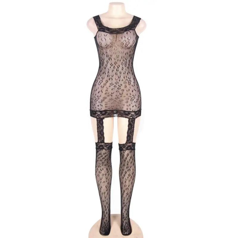 QUEEN LINGERIE - BODYSTOCKING ESTILO LEOPARDO S/L - Optelum
