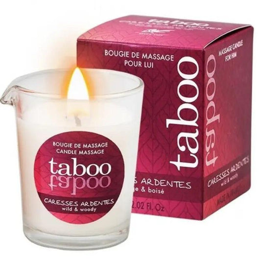 RUF - TABOO VELA DE MASAJE PARA ÉL CARESSES ARDENTES AROMA HELECHO - Optelum