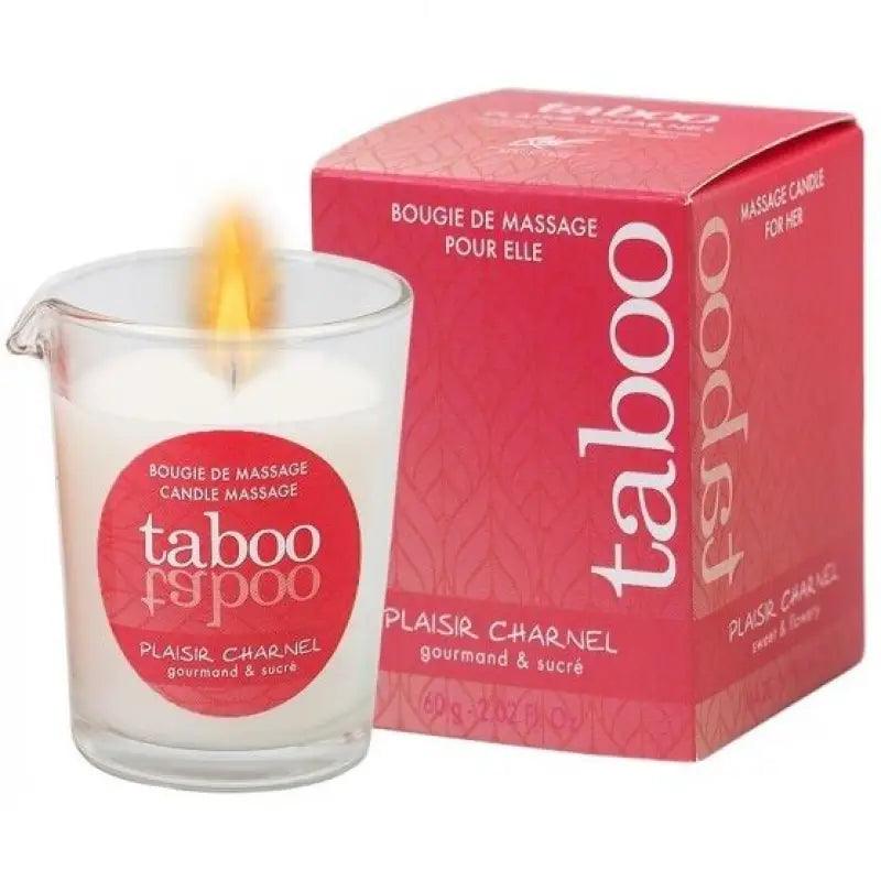 RUF - TABOO VELA DE MASAJE PARA ELLA PLAISIR CHARNEL AROMA FLOR DE CACAO - Optelum