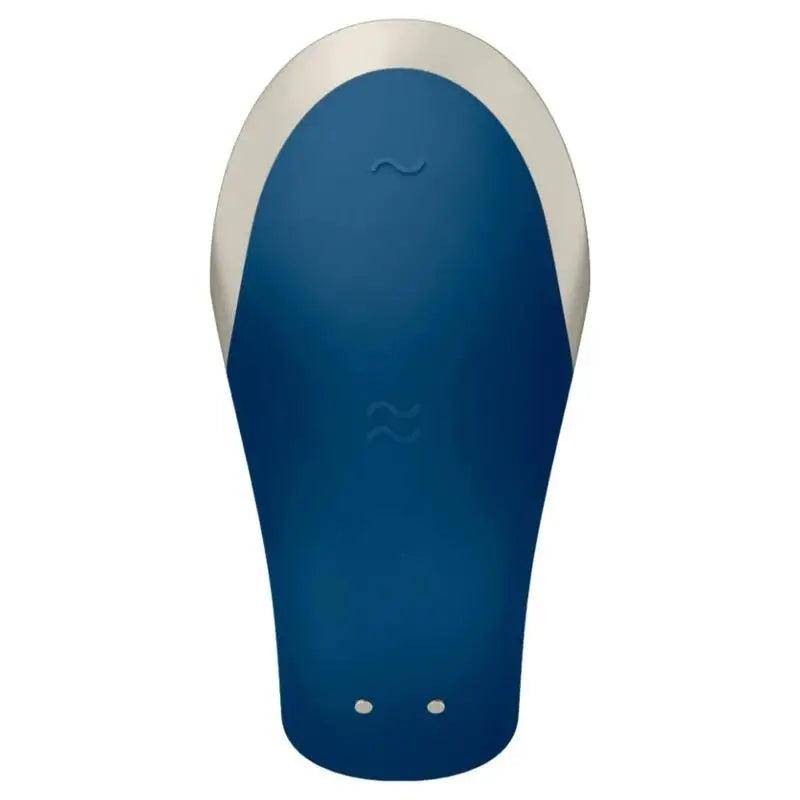 SATISFYER - APP DOUBLE LOVE VIBRADOR PAREJAS LUXURY AZUL - Optelum