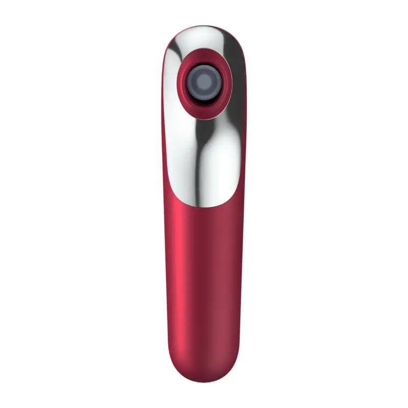 SATISFYER - DUAL LOVE VIBRADOR Y SUCCIONADOR CON AIRE PULSADO ROJO - Optelum