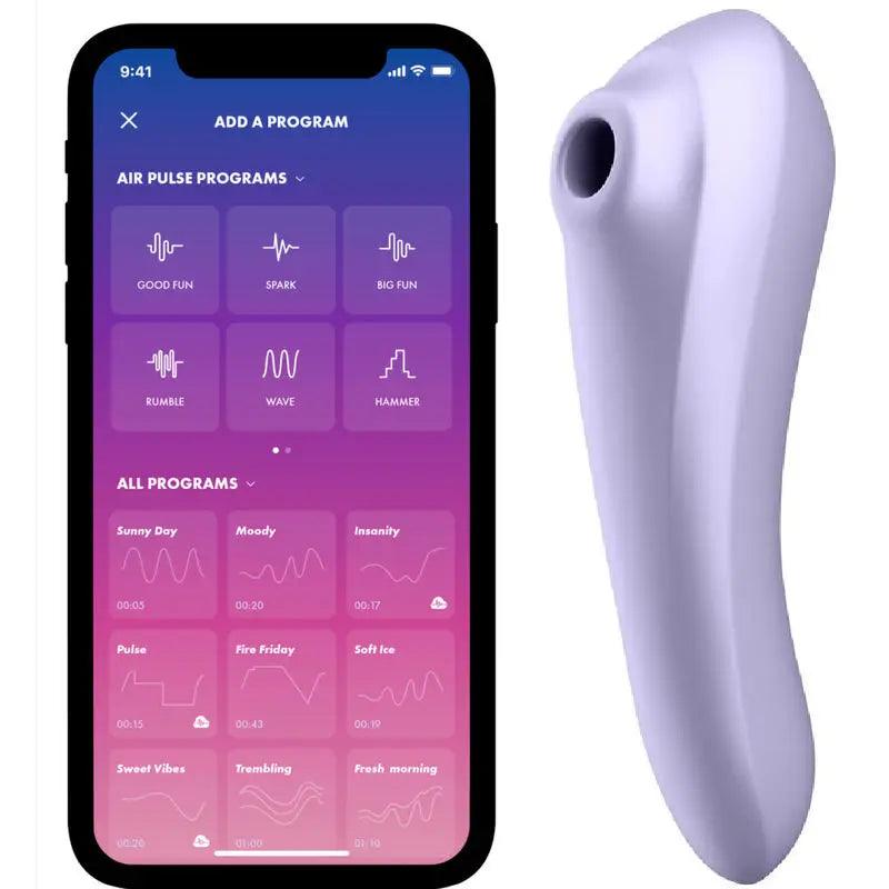 SATISFYER - DUAL PLEASURE AIR PULSE VIOLETA - Optelum