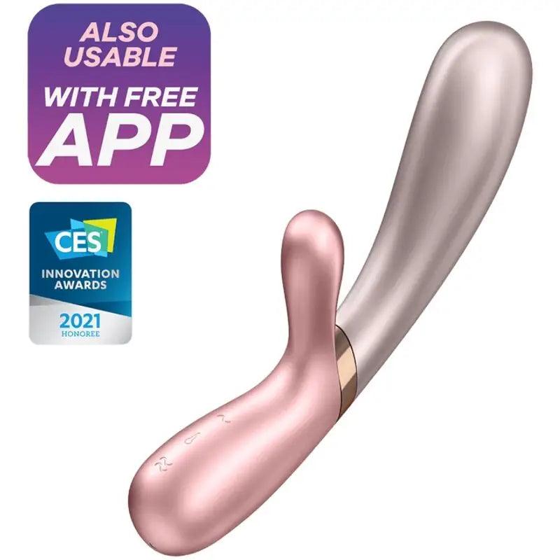 SATISFYER - HOT LOVER VIBRADOR ROSA & BEIGE - Optelum