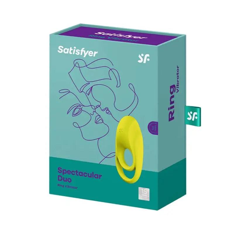 SATISFYER - SPECTACULAR DUO ANILLO VIBRADOR AMARILLO - Optelum