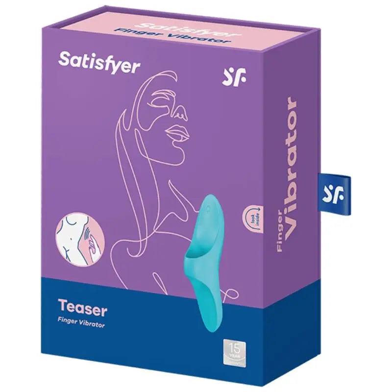 SATISFYER - TEASER DEDAL VIBRADOR AZUL LIGHT - Optelum