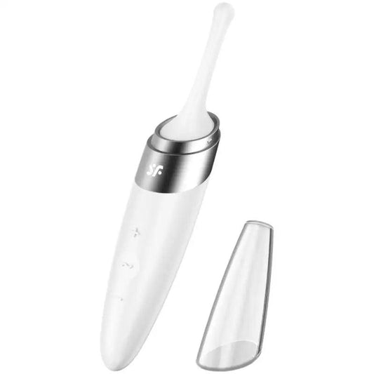SATISFYER - TWIRLING DELIGHT ESTIMULADOR CLITORIS BLANCO - Optelum