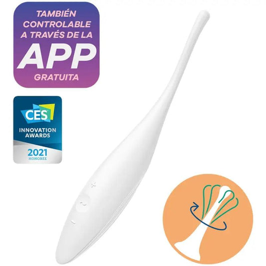 SATISFYER - TWIRLING JOY ESTIMULADOR CLITORIS BLANCO - Optelum