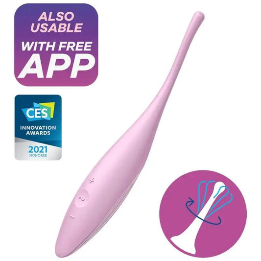 SATISFYER - TWIRLING JOY ESTIMULADOR CLITORIS ROSA - Optelum
