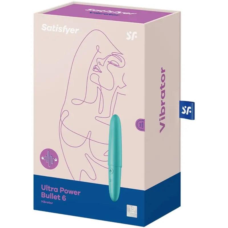 SATISFYER - ULTRA POWER BULLET 6 BALA VIBRADORA TURQUESA - Optelum