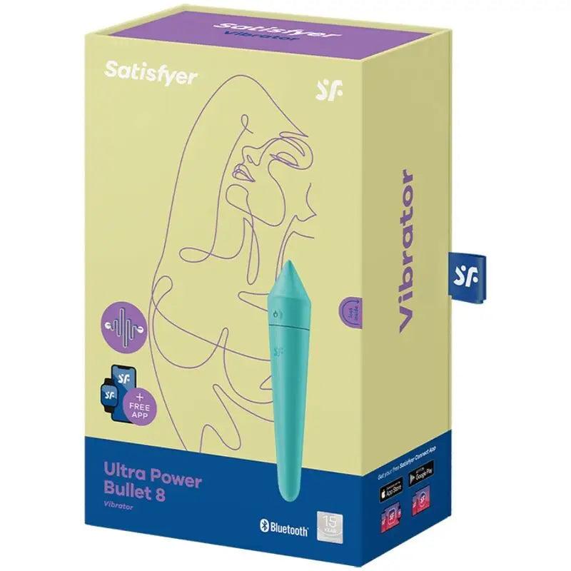 SATISFYER - ULTRA POWER BULLET 8 BALA VIBRADORA TURQUESA - Optelum
