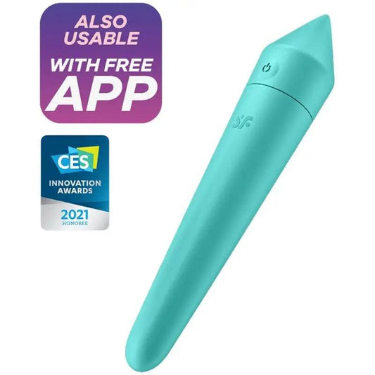 SATISFYER - ULTRA POWER BULLET 8 BALA VIBRADORA TURQUESA - Optelum