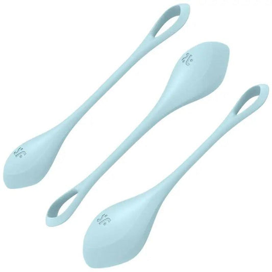 SATISFYER - YONI POWER 2 KIT DE ENTRENAMIENTO AZUL - Optelum